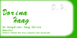 dorina haag business card